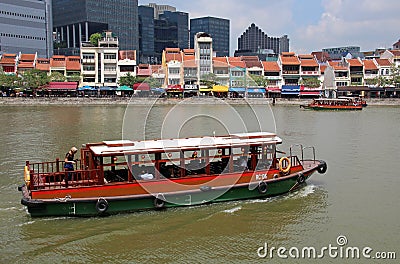 Singapore`s Historic Waterfront Editorial Stock Photo